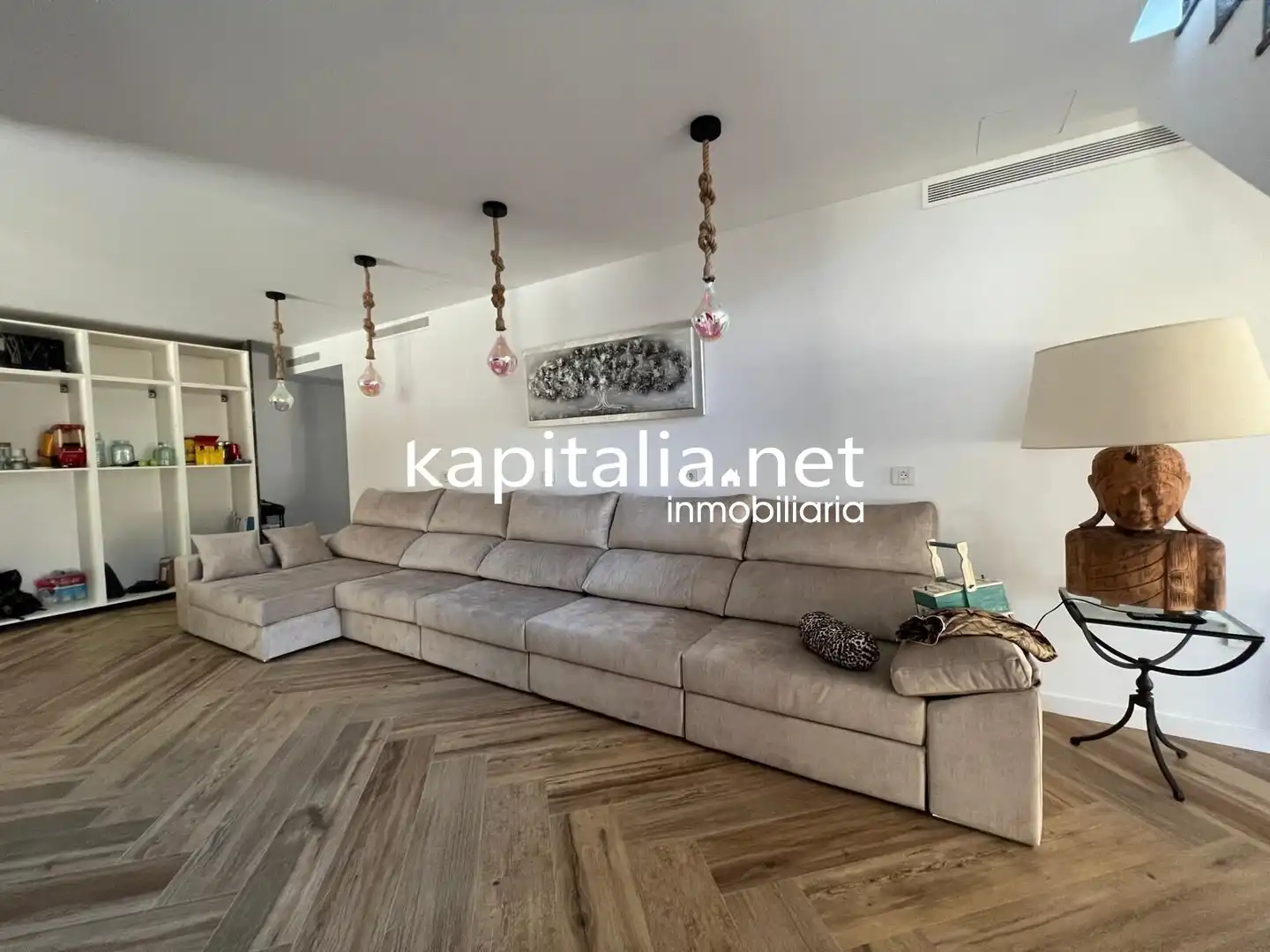 Sala d'estar de Casa o xalet en venda en L'Olleria amb Calefacció, Jardí privat i Terrassa