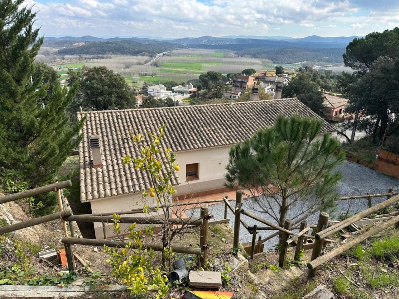 Vista exterior de Casa o xalet en venda en Fogars de la Selva amb Jardí privat i Terrassa