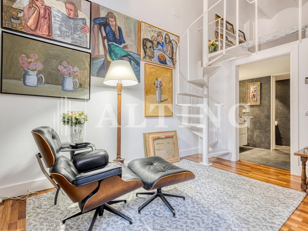 Living room of Flat for sale in  Barcelona Capital  with Air Conditioner, Heating and Parquet flooring