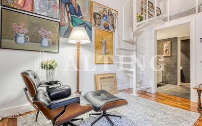 Sala d'estar de Pis en venda en  Barcelona Capital amb Aire condicionat, Calefacció i Parquet
