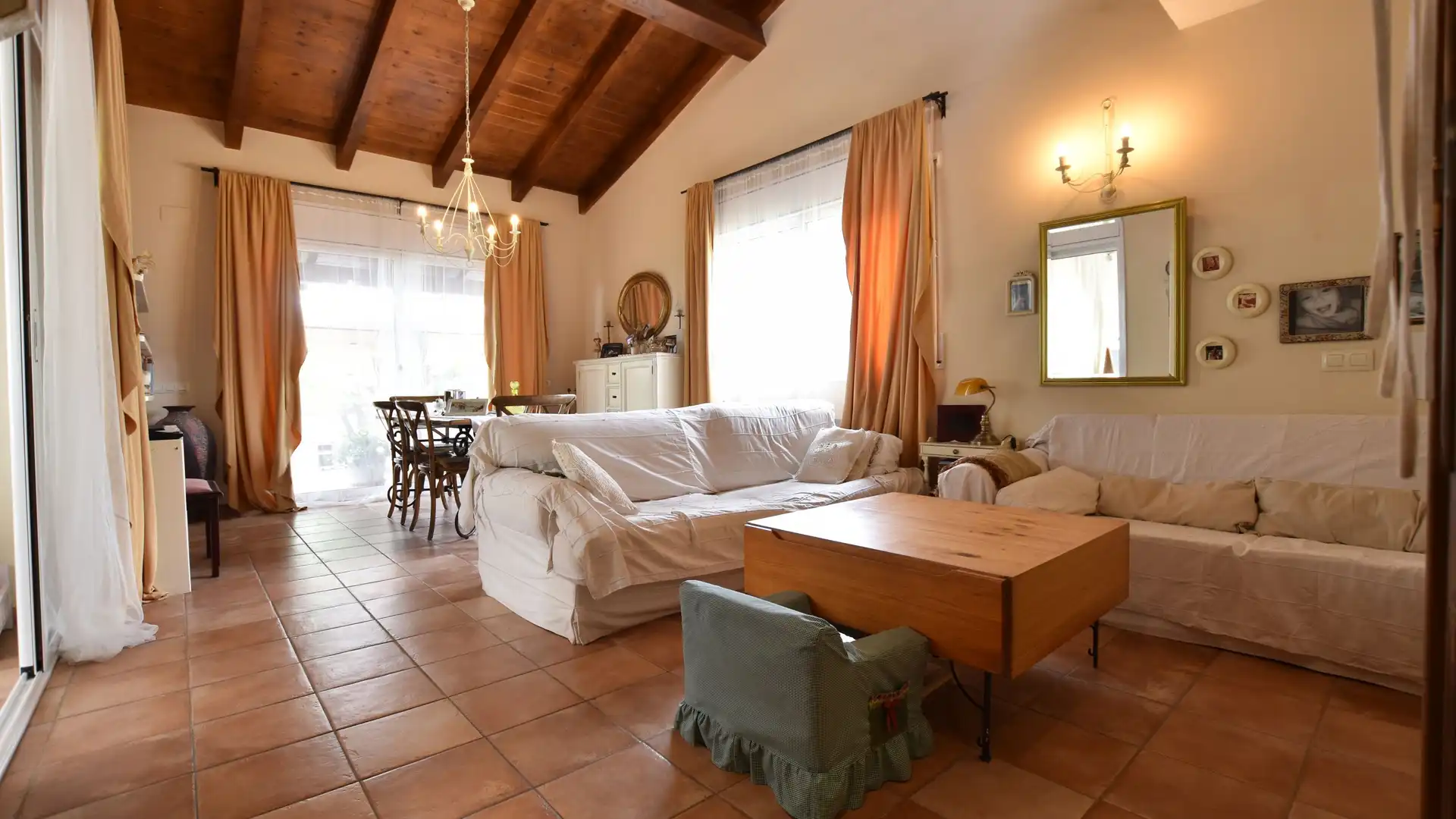 Living room of Houses for sale in La Pobla de Montornès    with Heating, Private garden and Terrace