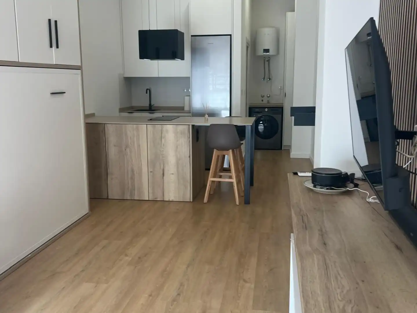Cuina de Estudi de lloguer en Murcia amb Aire condicionat, Calefacció i Moblat