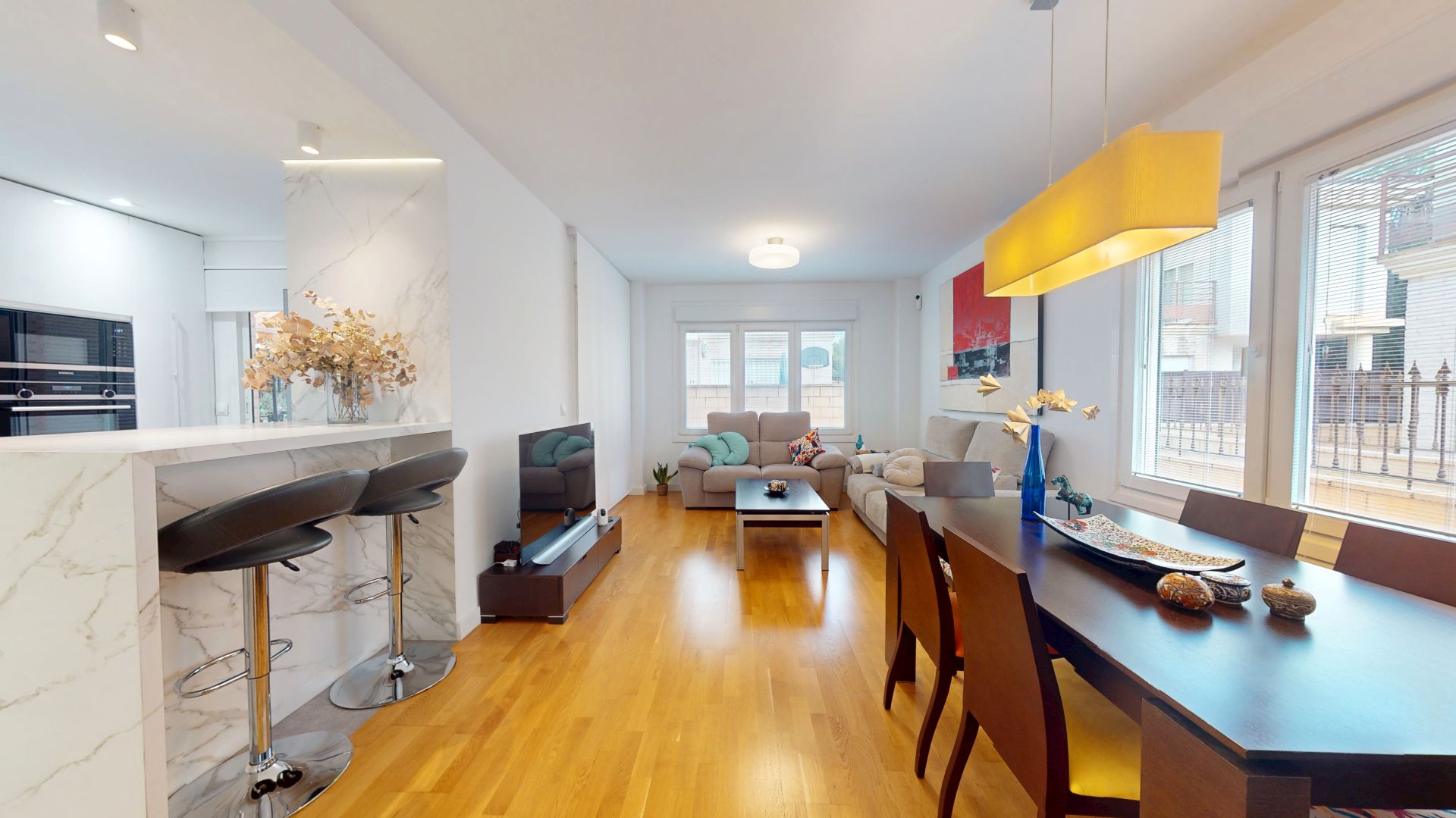 Living room of Single-family semi-detached for sale in Elda  with Air Conditioner, Terrace and Balcony