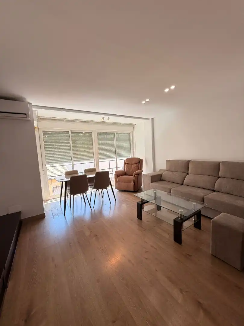 Sala d'estar de Pis de lloguer en Elche / Elx amb Aire condicionat, Parquet i Moblat