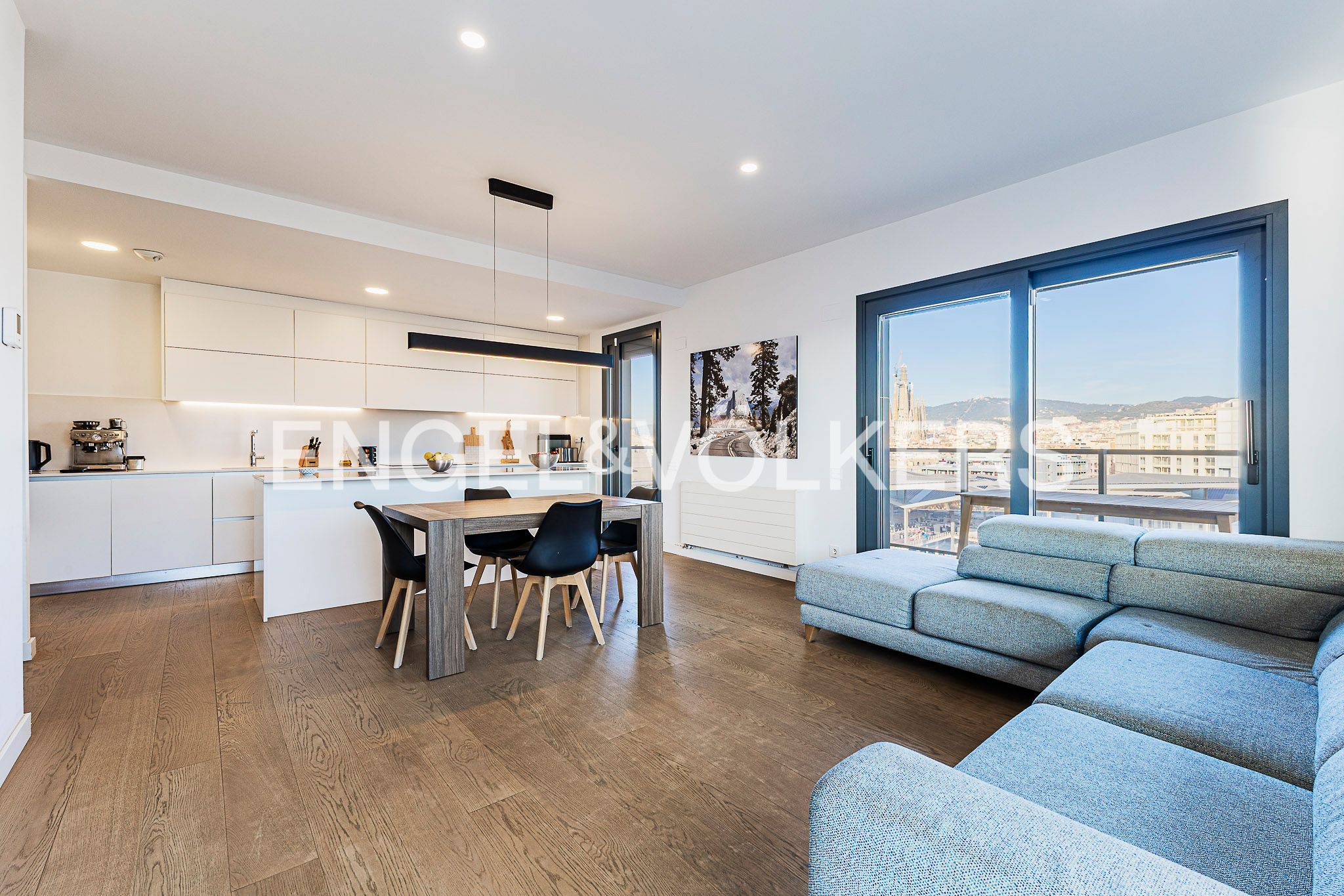 Sala d'estar de Pis de lloguer en  Barcelona Capital amb Aire condicionat, Calefacció i Terrassa