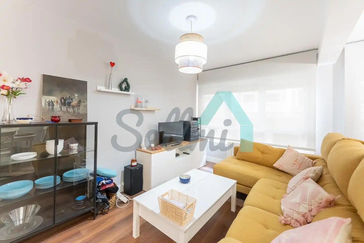 Sala de estar de Piso de alquiler en Gijón  con Calefacción y Amueblado