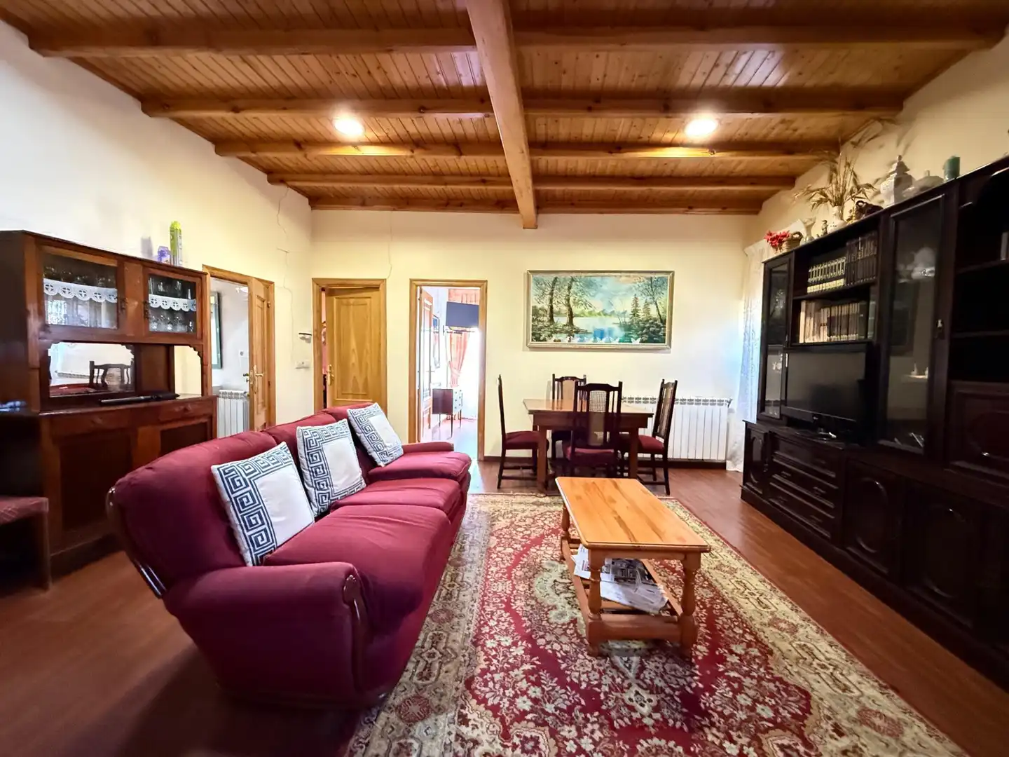 Sala d'estar de Casa o xalet en venda en Pantón amb Calefacció, Parquet i Traster