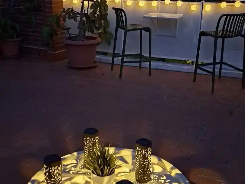 Terrasse von Wohnung zur Miete in El Vendrell mit Klimaanlage, Schwimmbad und Möbliert