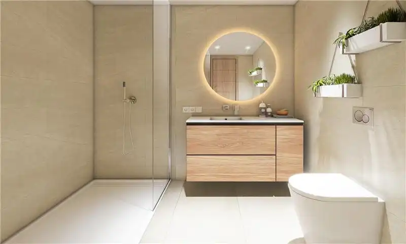 Badezimmer von Erdgeschoss zum Verkauf in Andratx mit Klimaanlage, Heizung und Privatgarten