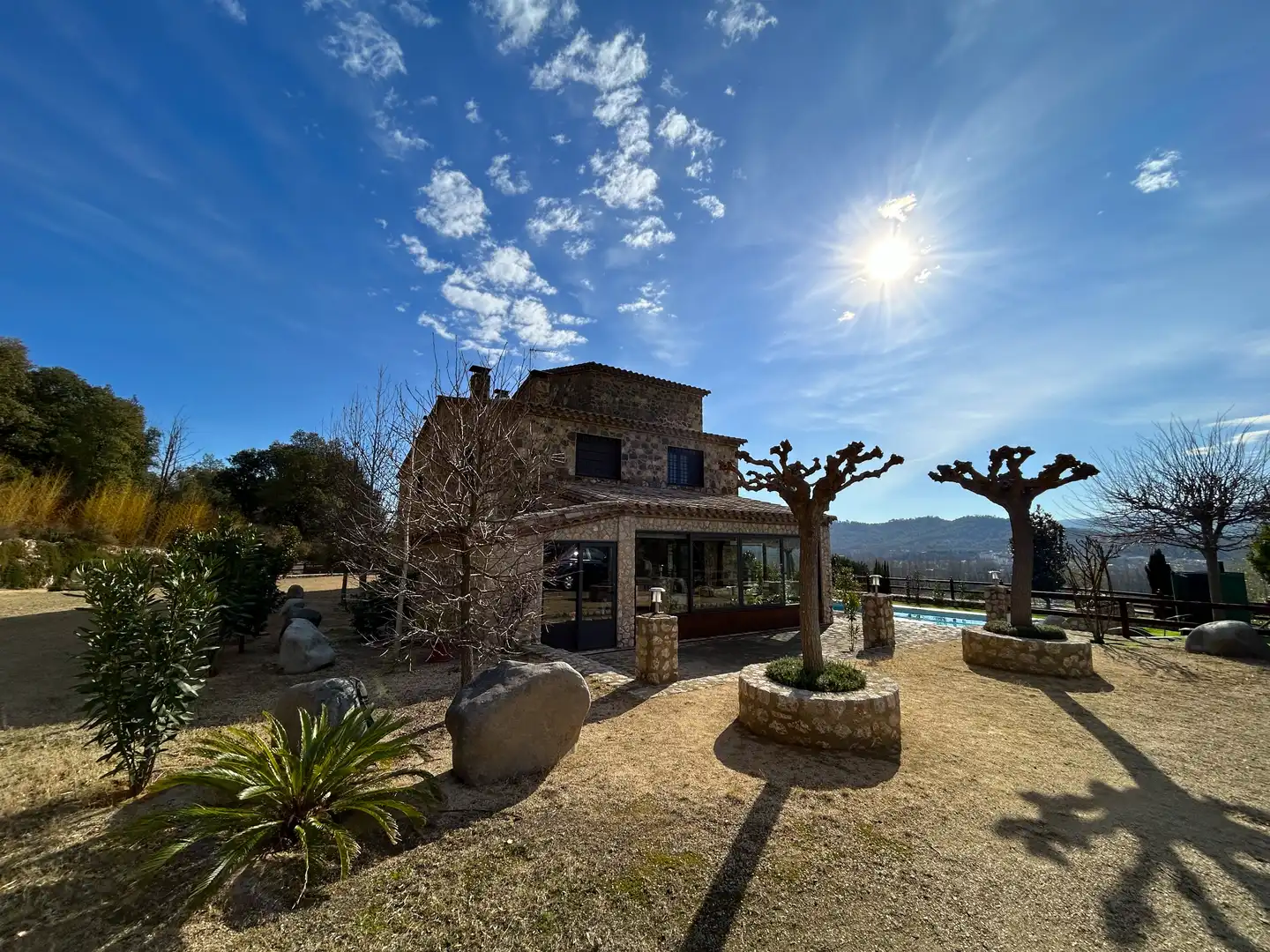 Vista exterior de Casa o chalet en venta en Sant Julià del Llor i Bonmatí con Aire acondicionado, Jardín privado y Terraza