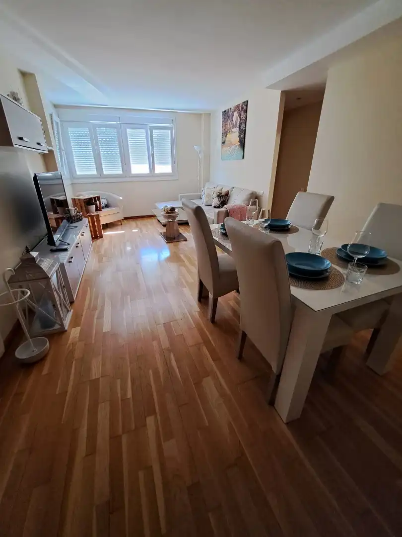 Living room of Flat for sale in Foz  with Heating, Storage room and Furnished
