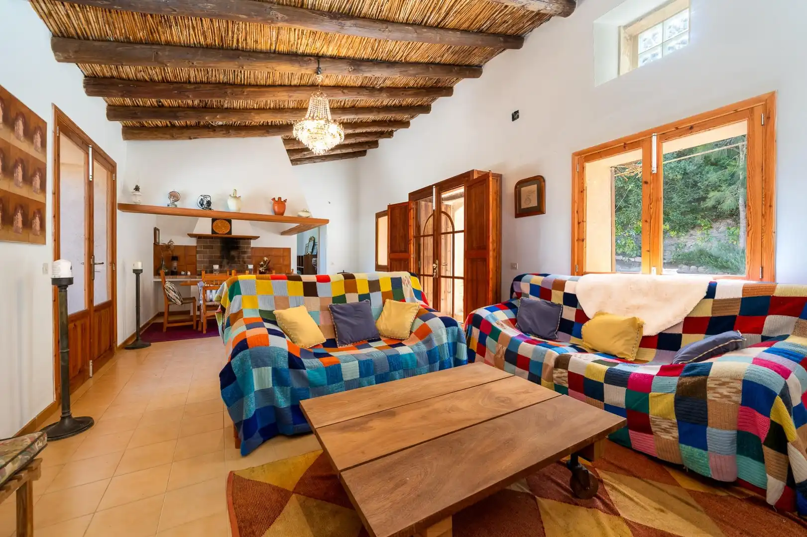 Sala de estar de Finca rústica en venta en Sant Joan con Jardín privado, Terraza y Trastero