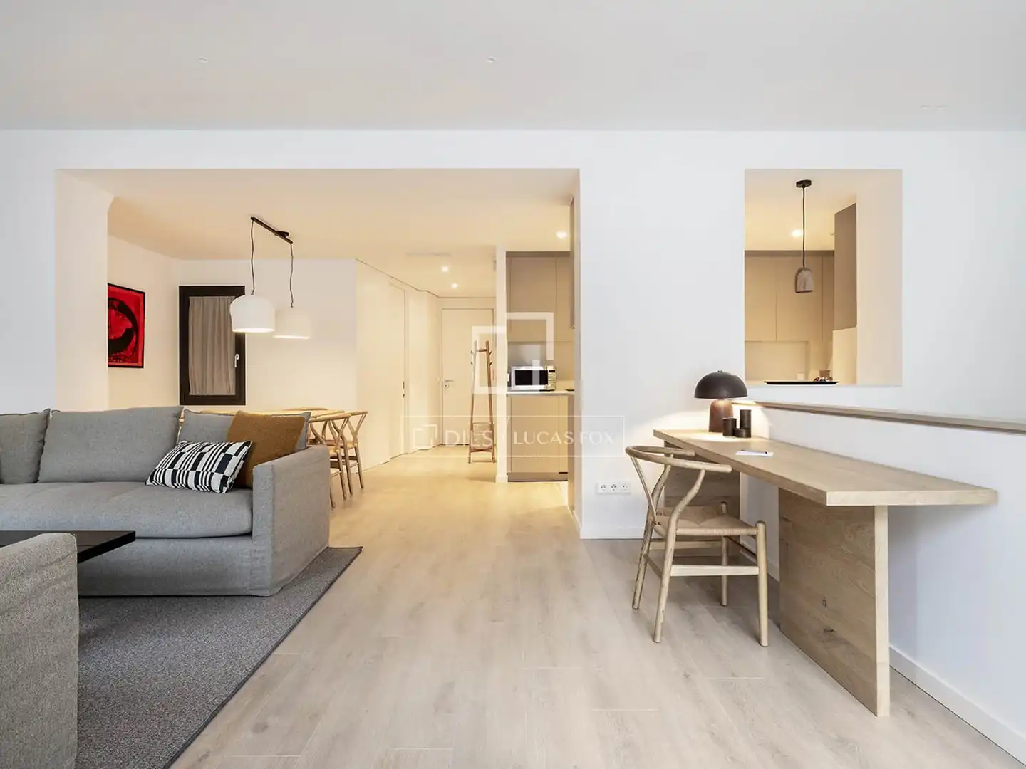 Living room of Flat for rent in Barcelona  with Air Conditioner, Heating and Parquet flooring