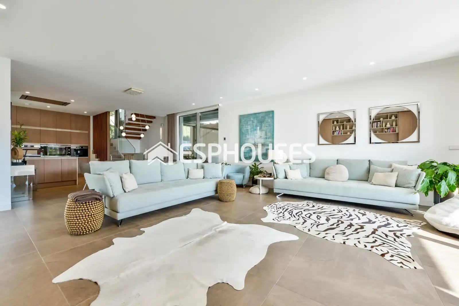 Sala de estar de Casa o chalet en venta en Finestrat con Aire acondicionado, Calefacción y Piscina
