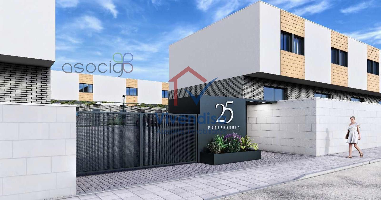 Vista exterior de Casa adosada en venda en Marchamalo amb Calefacció, Jardí privat i Traster