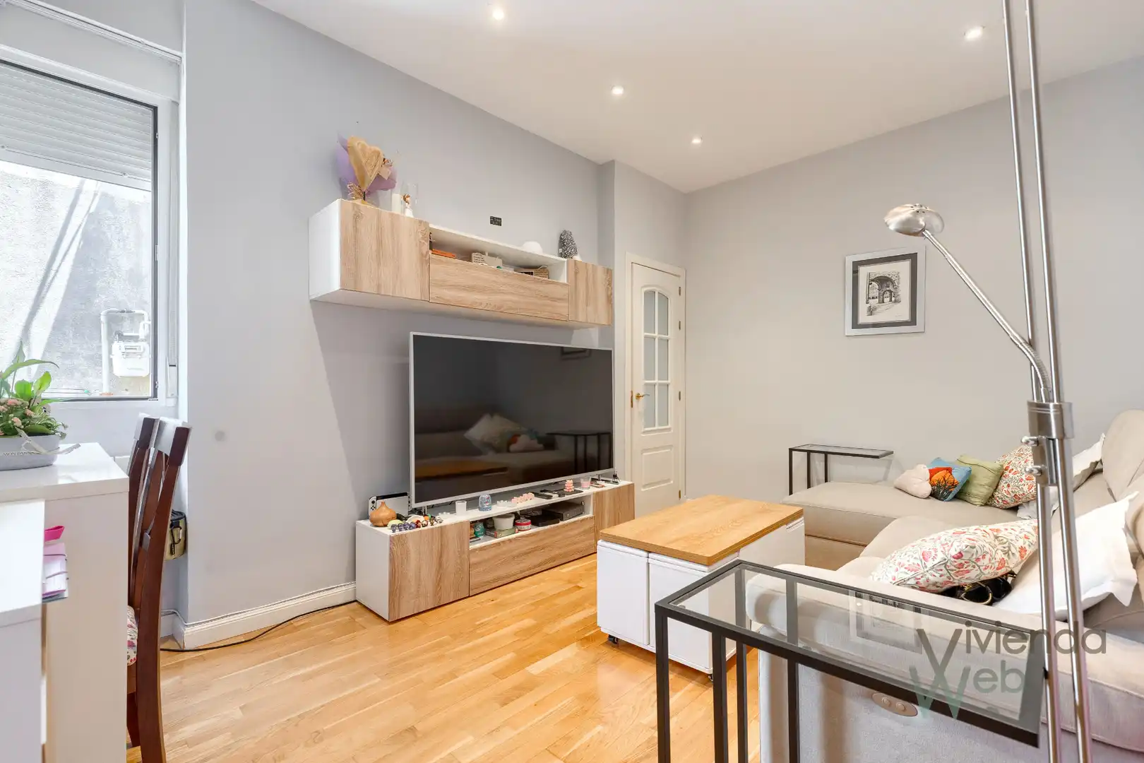 Wohnzimmer von Wohnung zum Verkauf in Madrid mit Klimaanlage, Heizung und Parkett