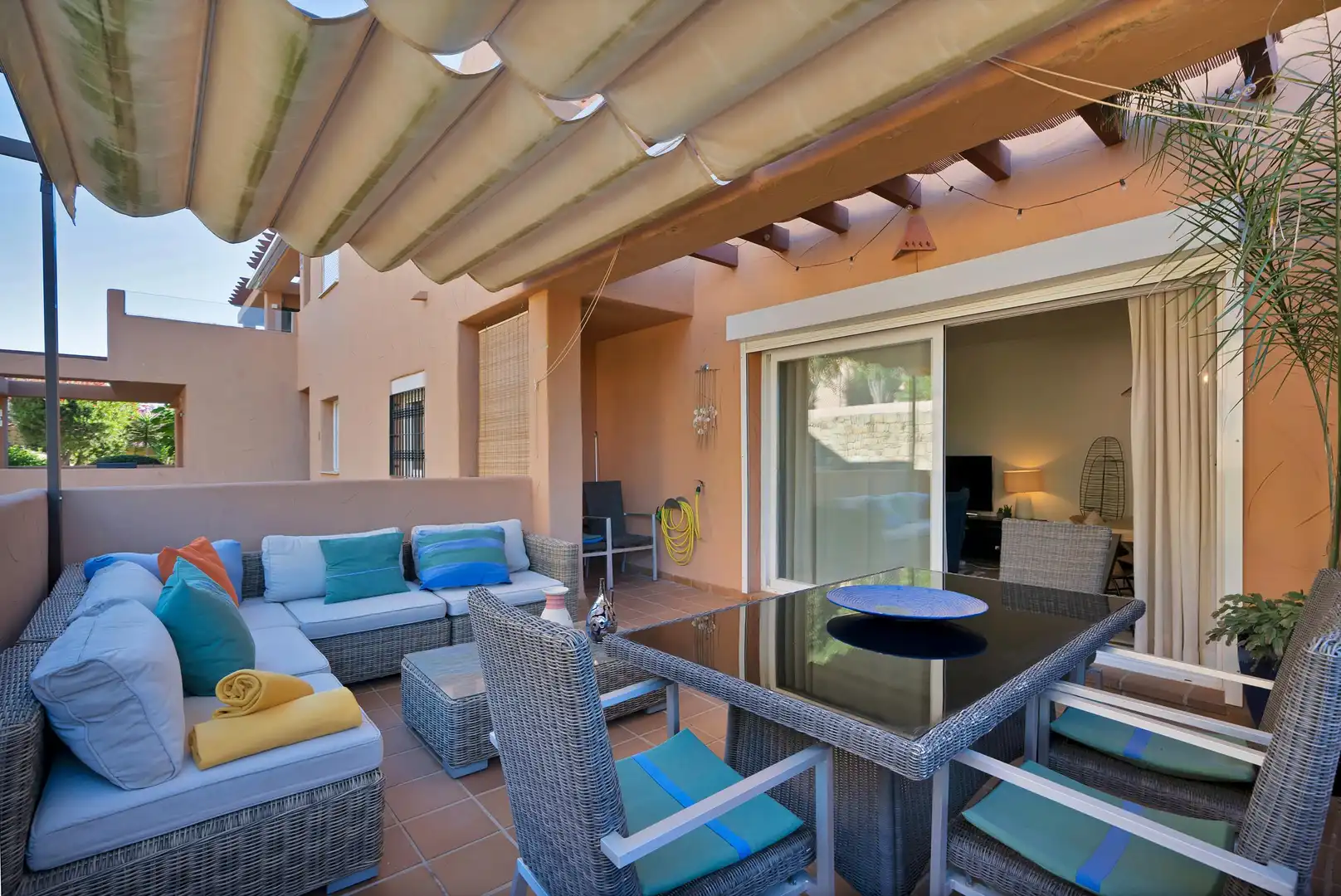 Terrassa de Apartament de lloguer en Marbella amb Jardí privat, Terrassa i Moblat