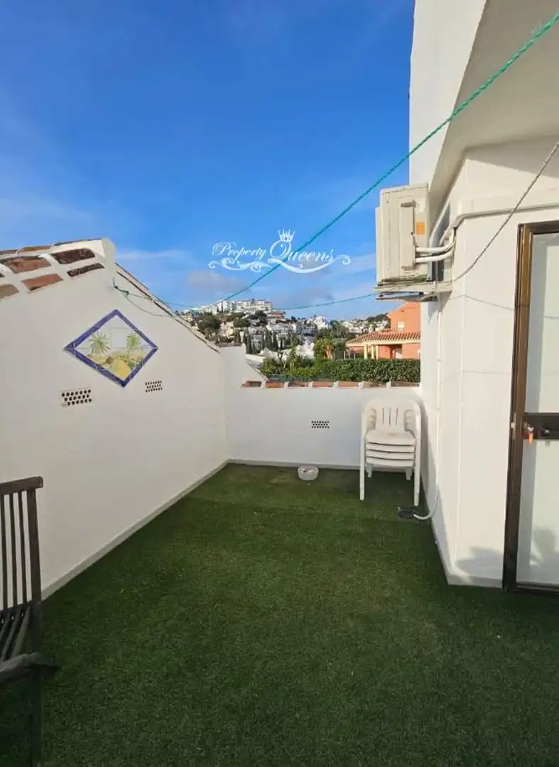Terrasse von Maisonette zur Miete in Mijas mit Klimaanlage, Terrasse und Schwimmbad