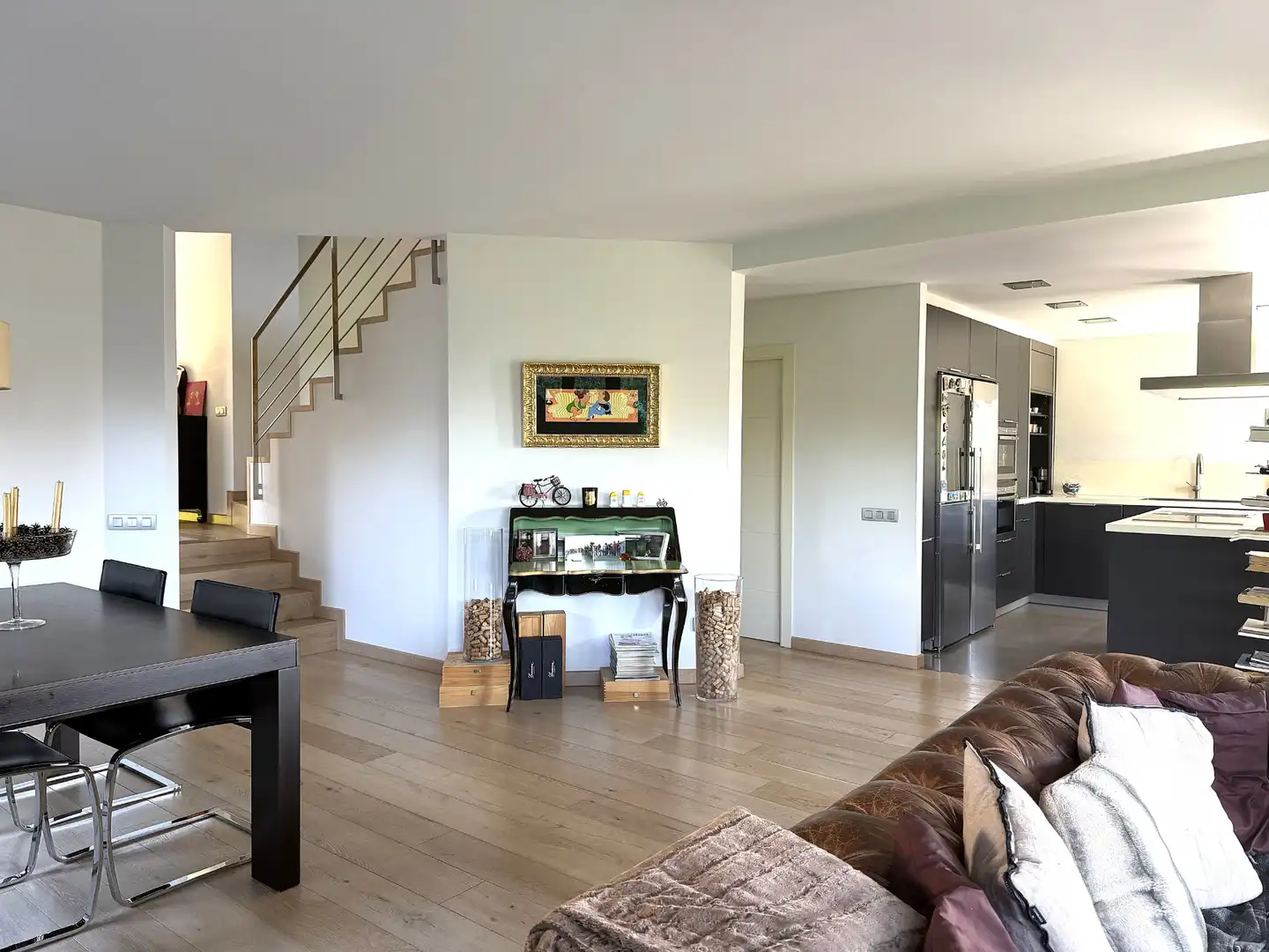 Sala d'estar de Casa o xalet en venda en La Garriga amb Calefacció, Jardí privat i Parquet