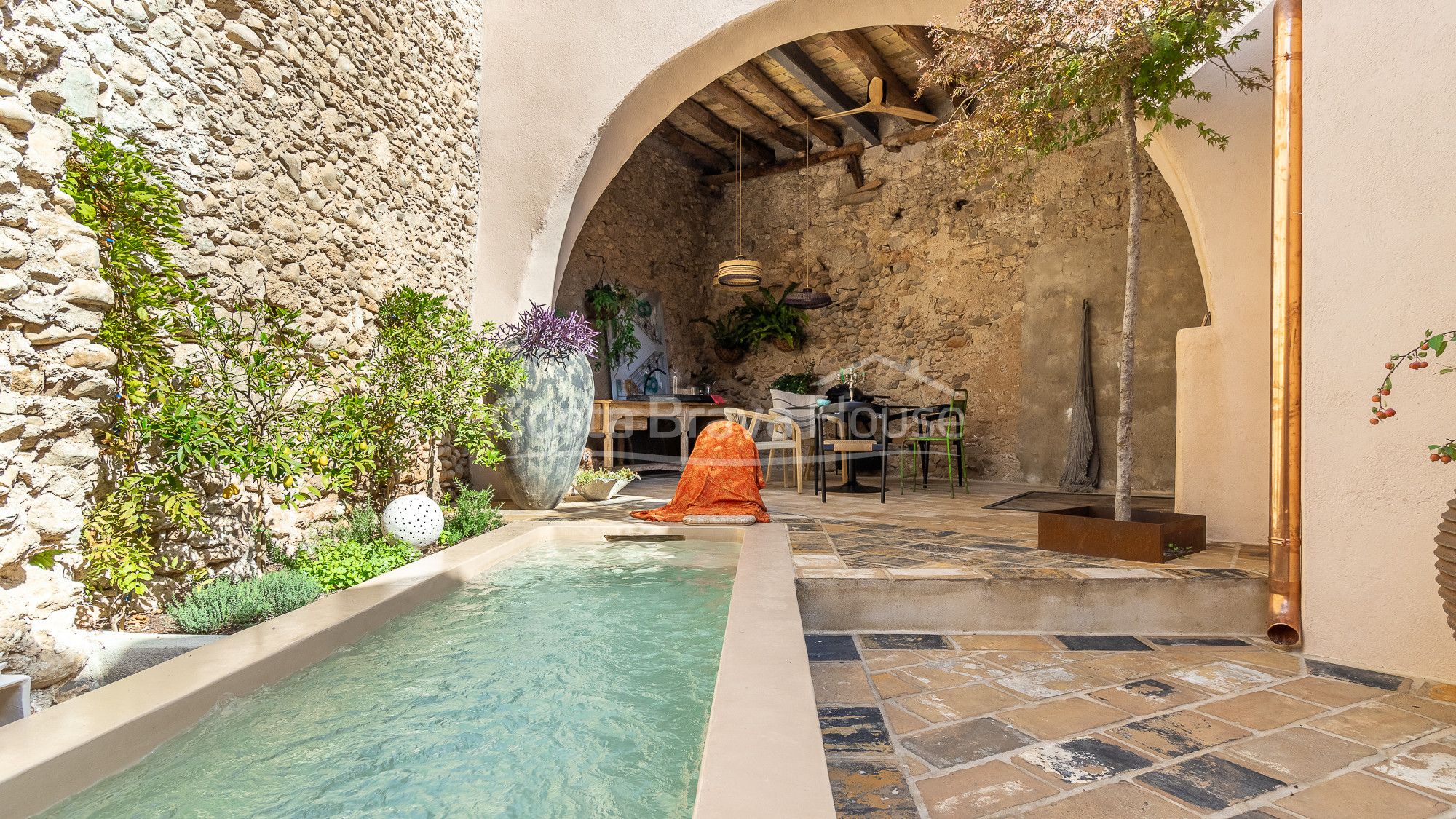 Terrasse von Country house zum verkauf in Ventalló mit Klimaanlage, Heizung und Privatgarten