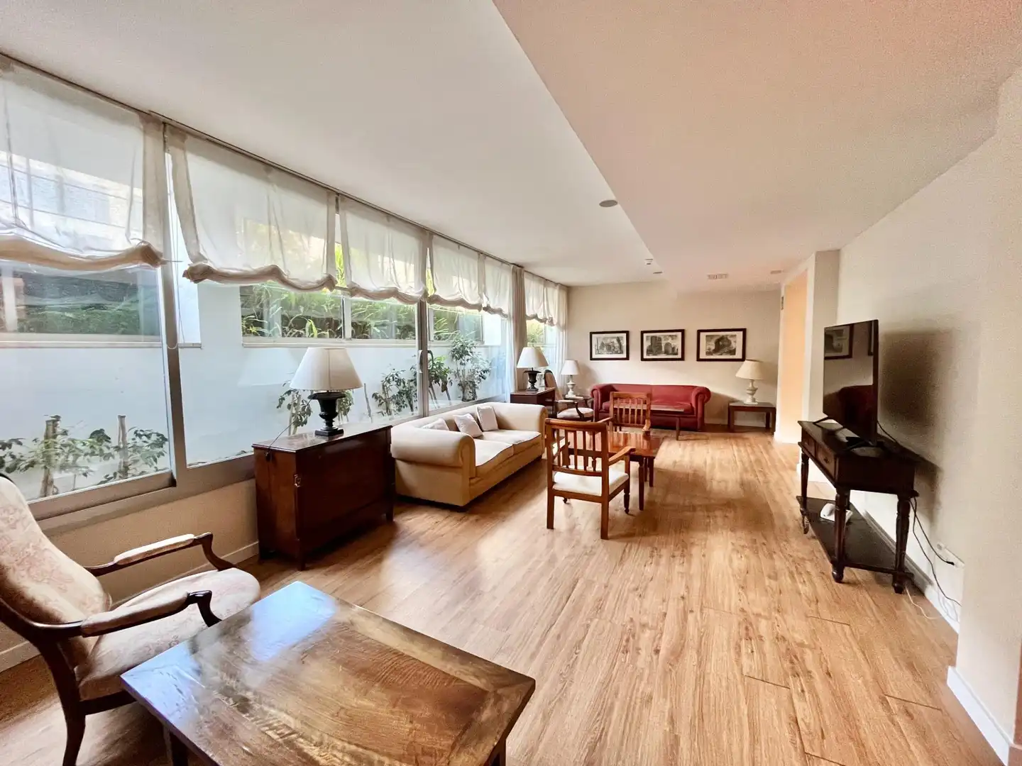 Wohnzimmer von Wohnung zum Verkauf in  Palma de Mallorca mit Klimaanlage, Heizung und Privatgarten