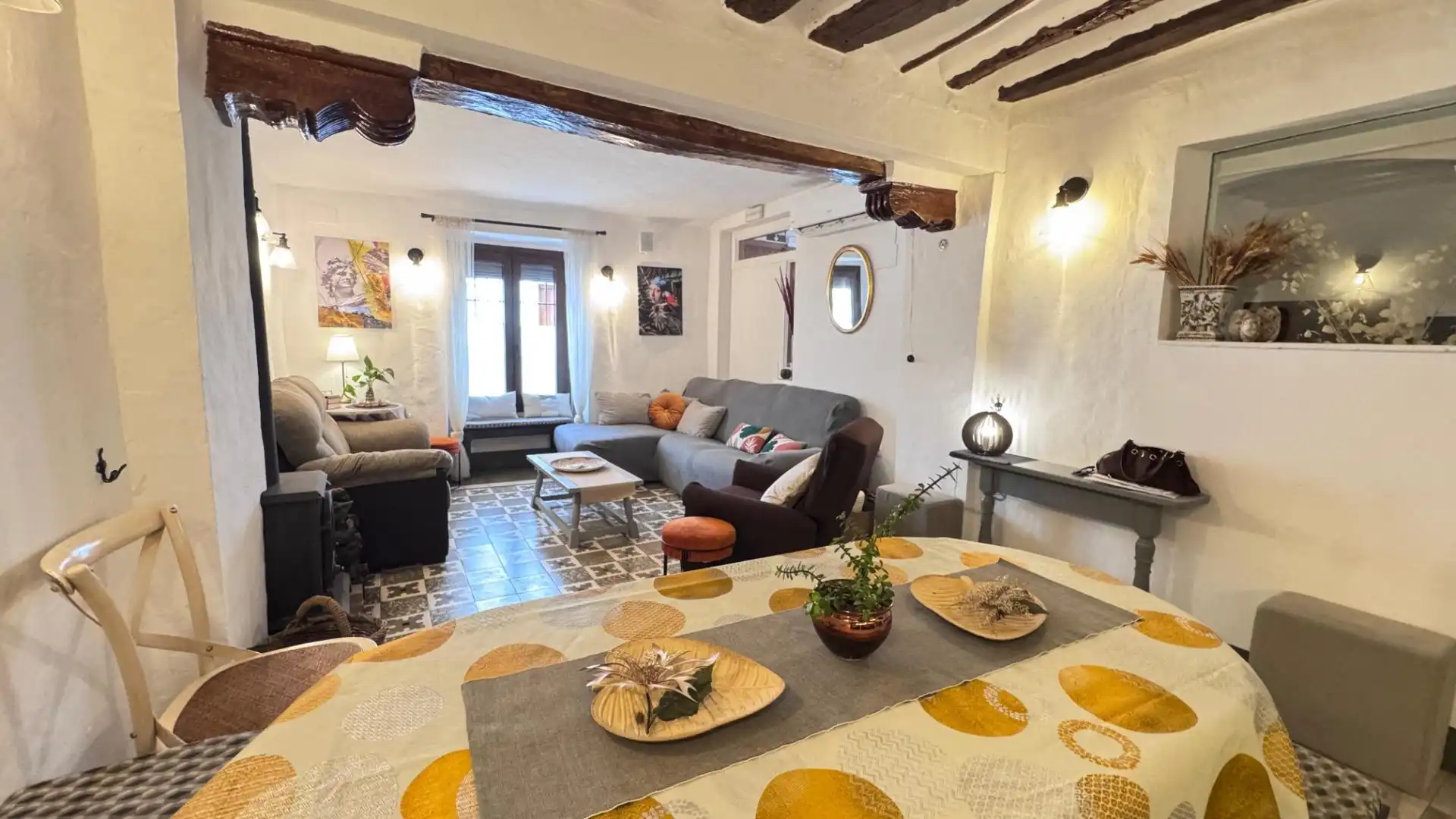 Living room of Houses for sale in Iznájar  with Air Conditioner, Heating and Terrace