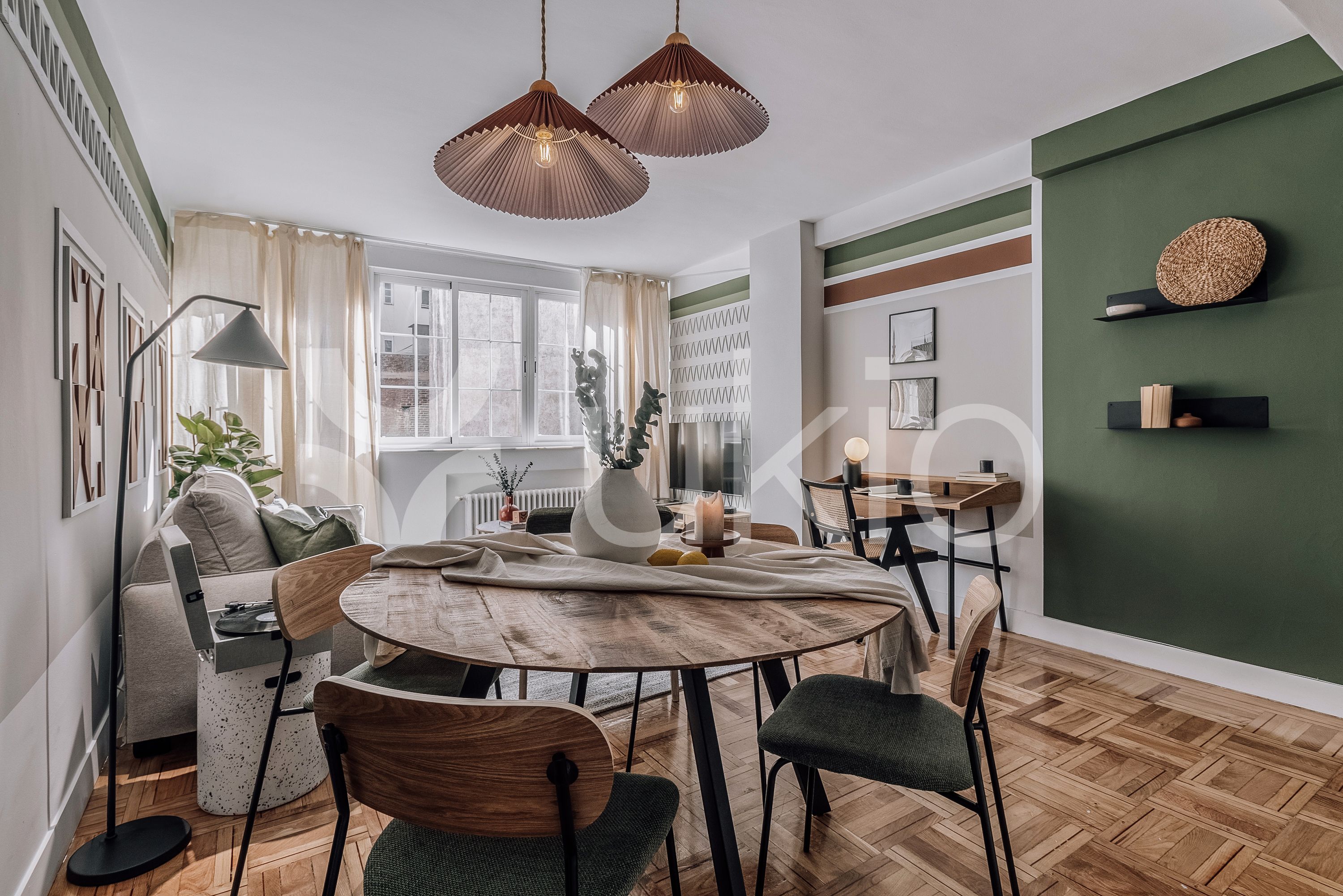 Dining room of Apartment to rent in  Madrid Capital  with Air Conditioner, Heating and Furnished