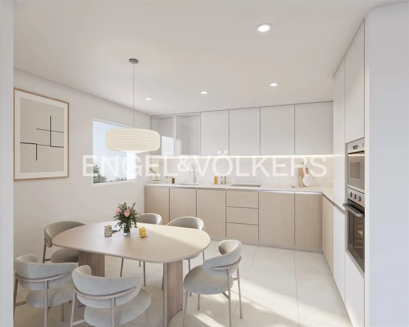 Cocina de Apartamento en venta en Pilar de la Horadada con Aire acondicionado, Calefacción y Jardín privado