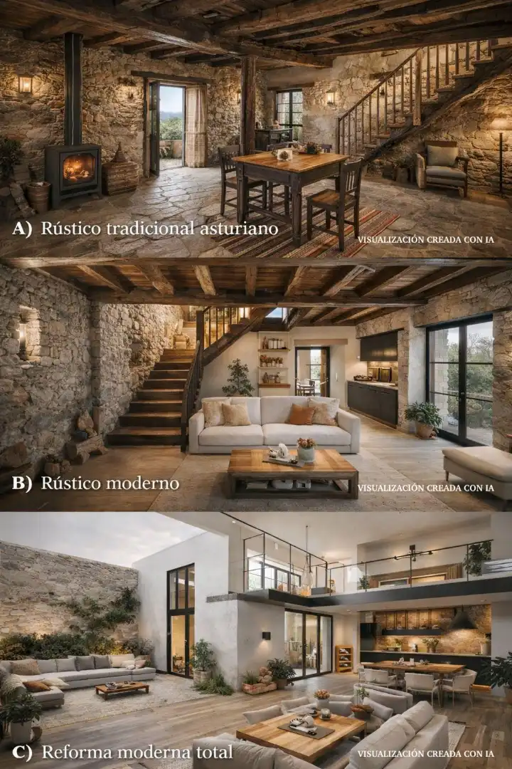 Sala d'estar de Finca rústica en venda en Piloña