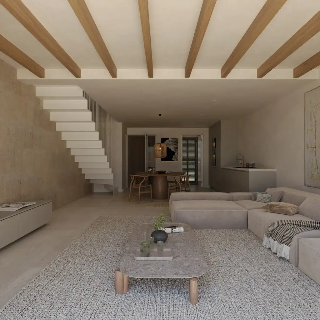 Sala de estar de Finca rústica en venta en Ariany con Aire acondicionado, Calefacción y Jardín privado
