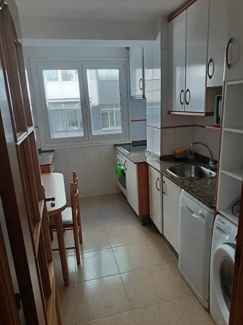 Kitchen of Flat for rent in A Coruña Capital   with Heating, Furnished and Oven