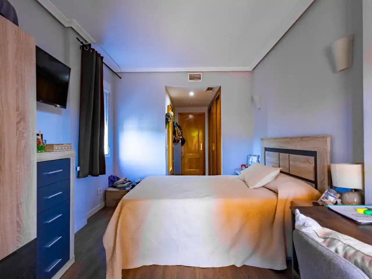 Bedroom of Flat for sale in Vera  with Air Conditioner, Private garden and Parquet flooring