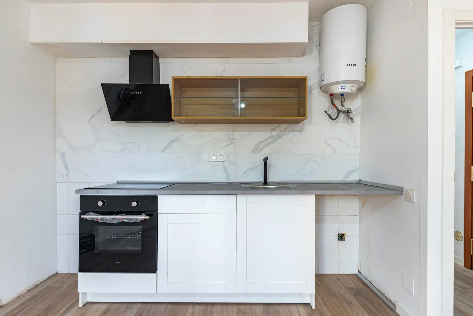 Küche von Wohnung zum Verkauf in Mataró mit Parkett, Terrasse und Balkon