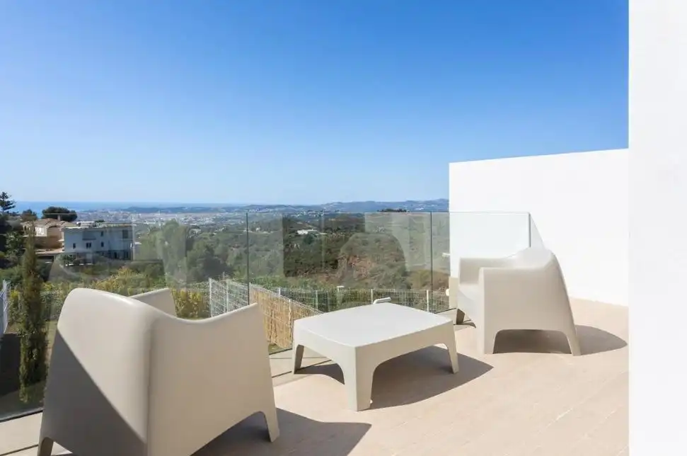 Terrasse von Wohnung zur Miete in Mijas mit Klimaanlage, Privatgarten und Terrasse