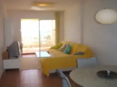 Sala d'estar de Apartament de lloguer en Mojácar amb Aire condicionat i Piscina