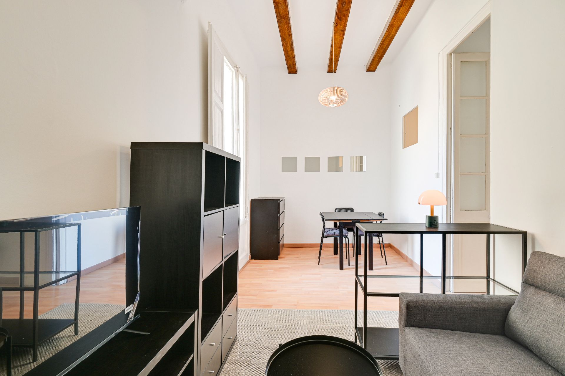 Living room of Flat to rent in  Barcelona Capital  with Air Conditioner, Terrace and Furnished