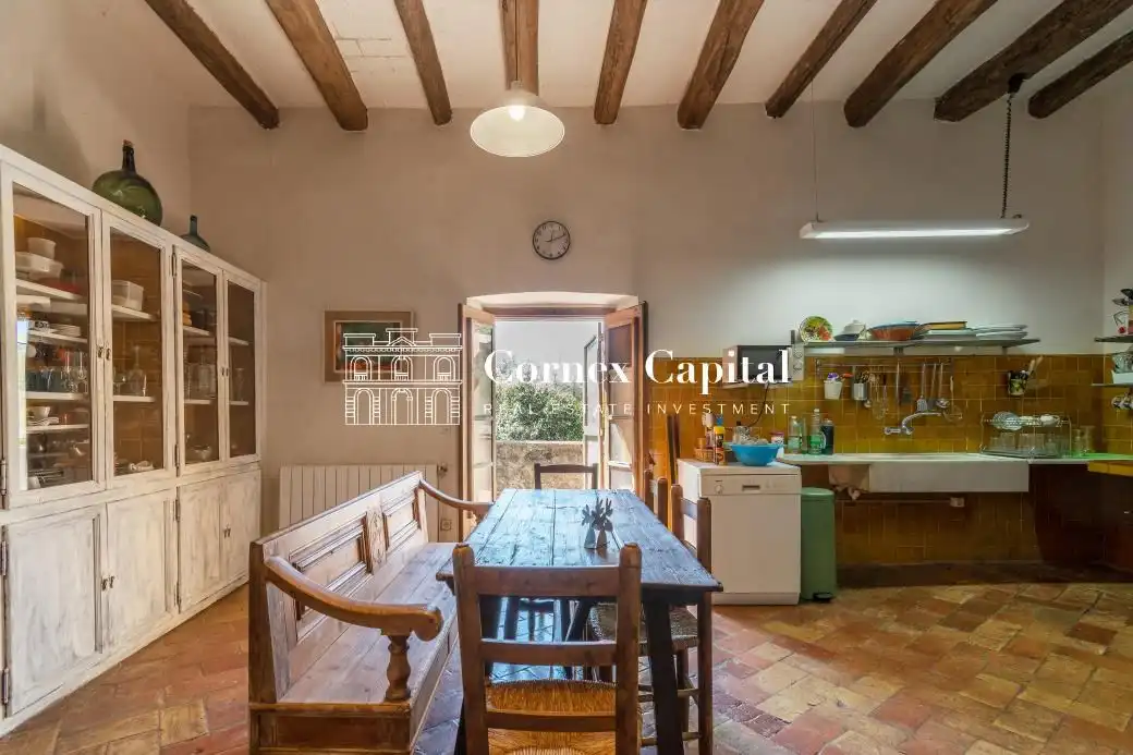 Küche von Country house zur Miete in Rupià mit Klimaanlage, Heizung und Privatgarten