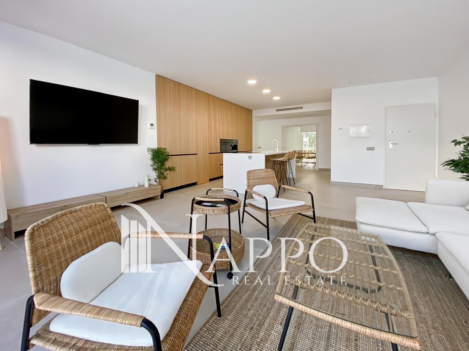 Living room of Flat to rent in Ses Salines  with Air Conditioner, Heating and Terrace