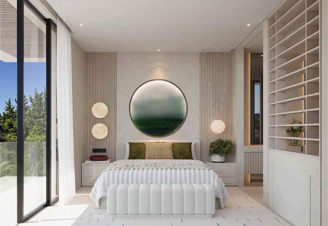 Schlafzimmer von Haus oder Chalet zum Verkauf in Marbella mit Privatgarten, Terrasse und Schwimmbad