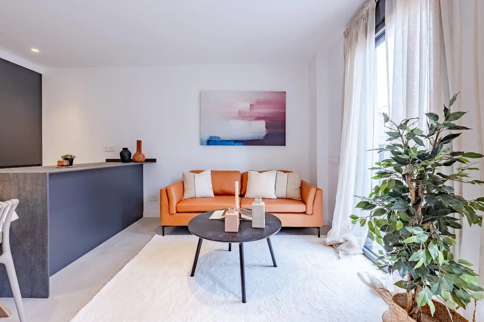 Sala de estar de Piso en venta en Barcelona con Aire acondicionado, Calefacción y Parquet