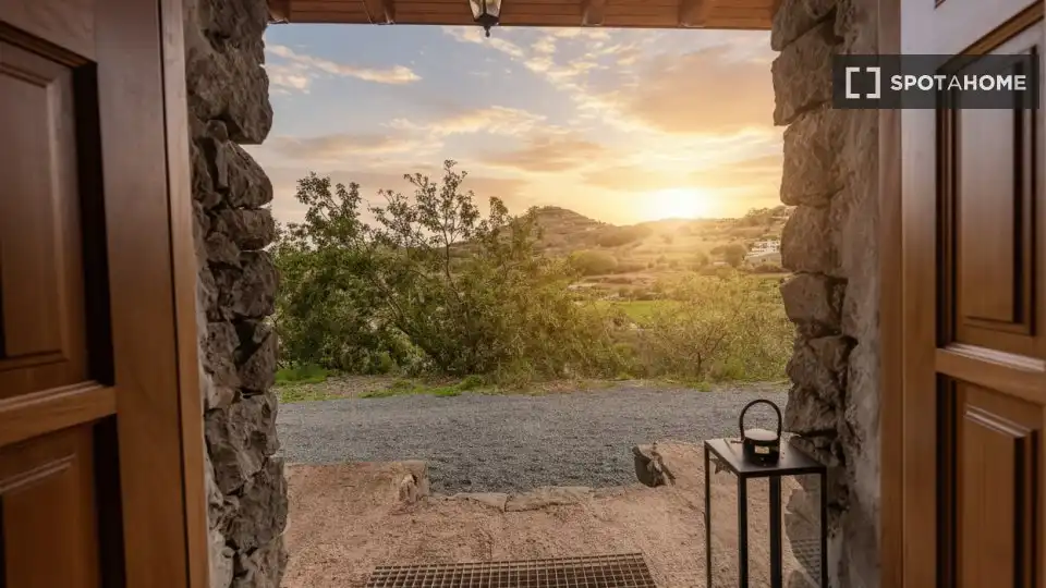 Terraza de Apartamento para compartir en Valleseco con Aire acondicionado, Terraza y Amueblado