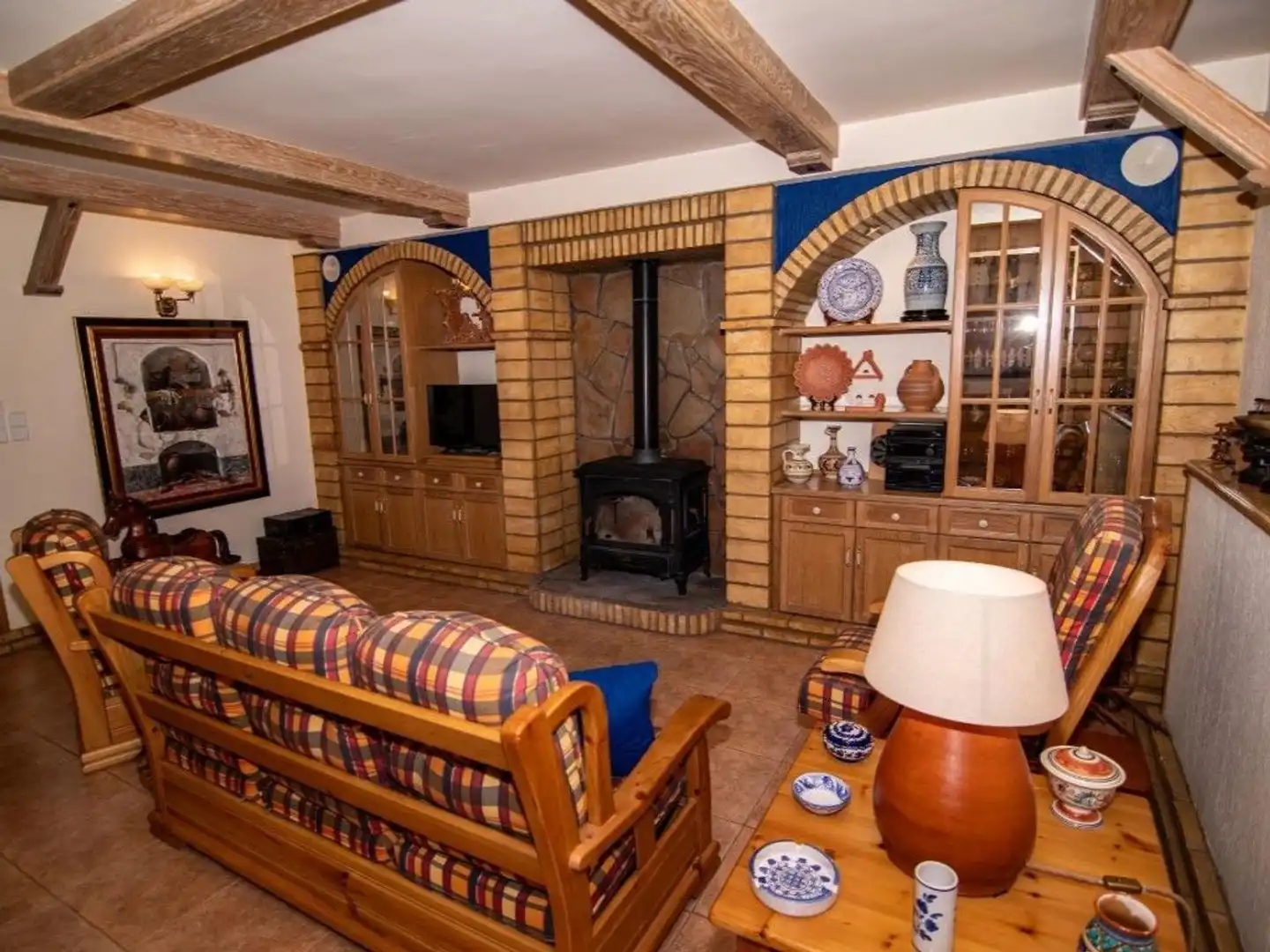 Sala de estar de Casa adosada en venta en Cuarte de Huerva con Aire acondicionado, Calefacción y Jardín privado