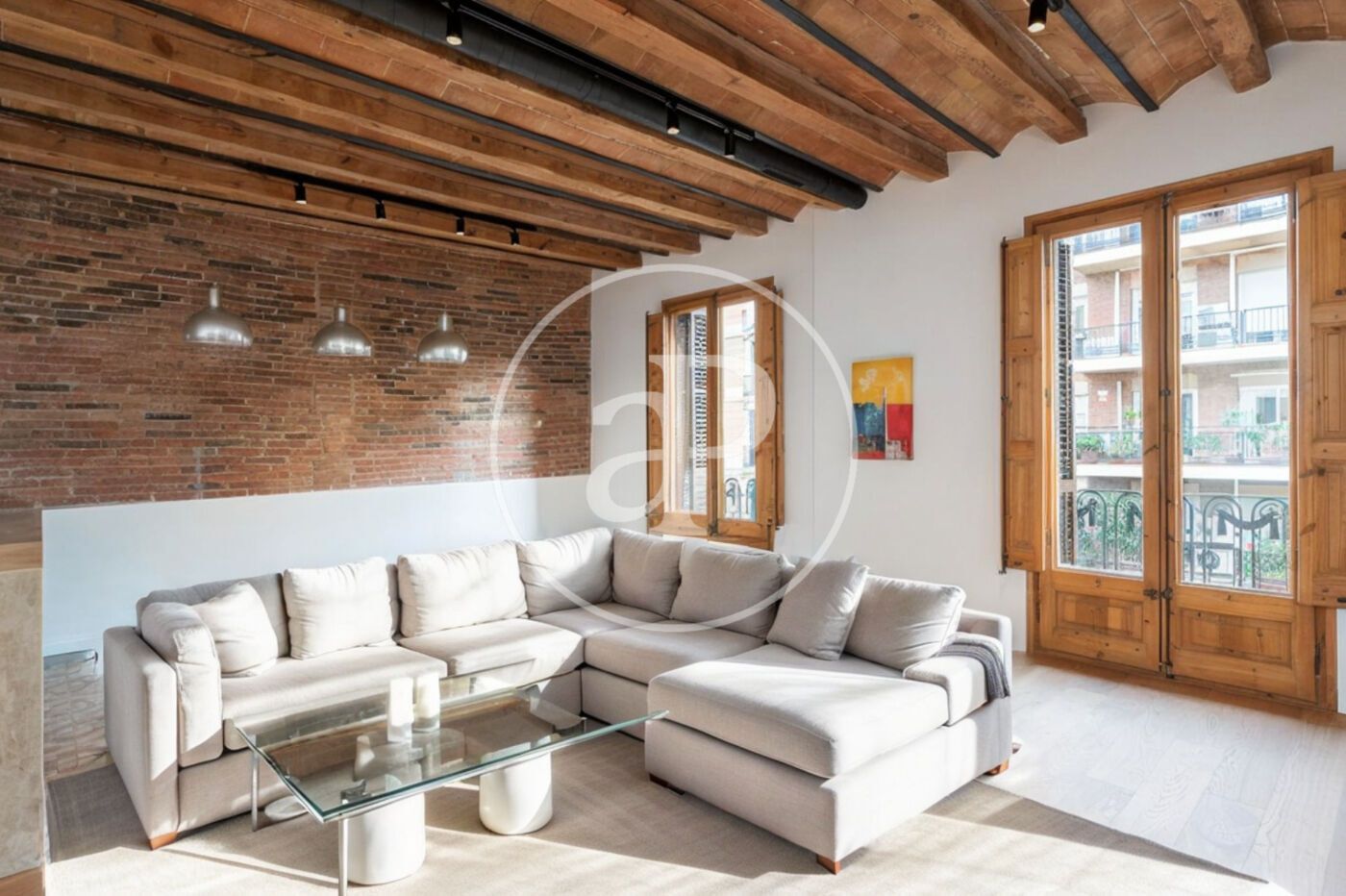 Living room of Flat for sale in  Barcelona Capital  with Air Conditioner, Heating and Terrace