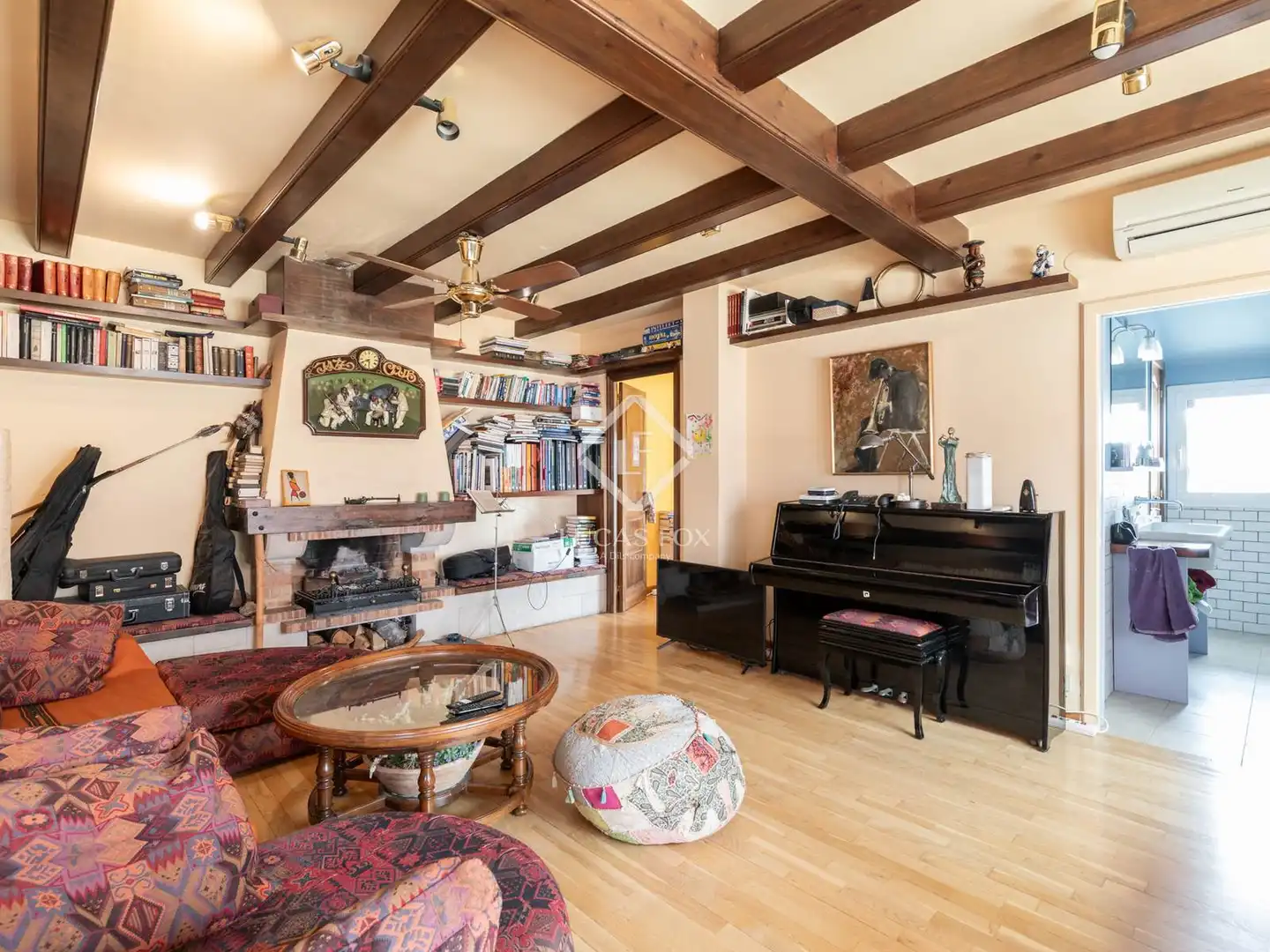 Sala de estar de Piso en venta en Sant Cugat del Vallès con Aire acondicionado, Calefacción y Terraza