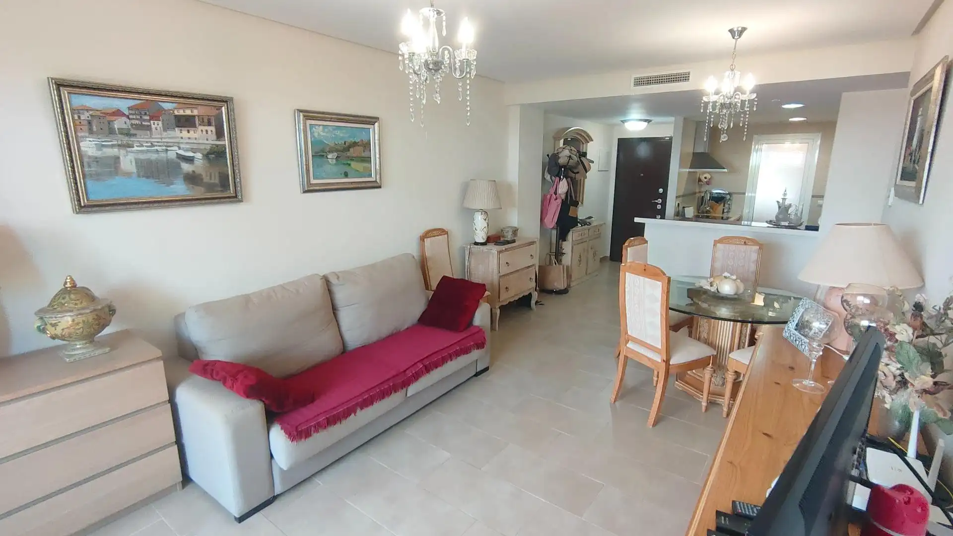Wohnzimmer von Erdgeschoss zum Verkauf in Pulpí mit Klimaanlage, Terrasse und Möbliert