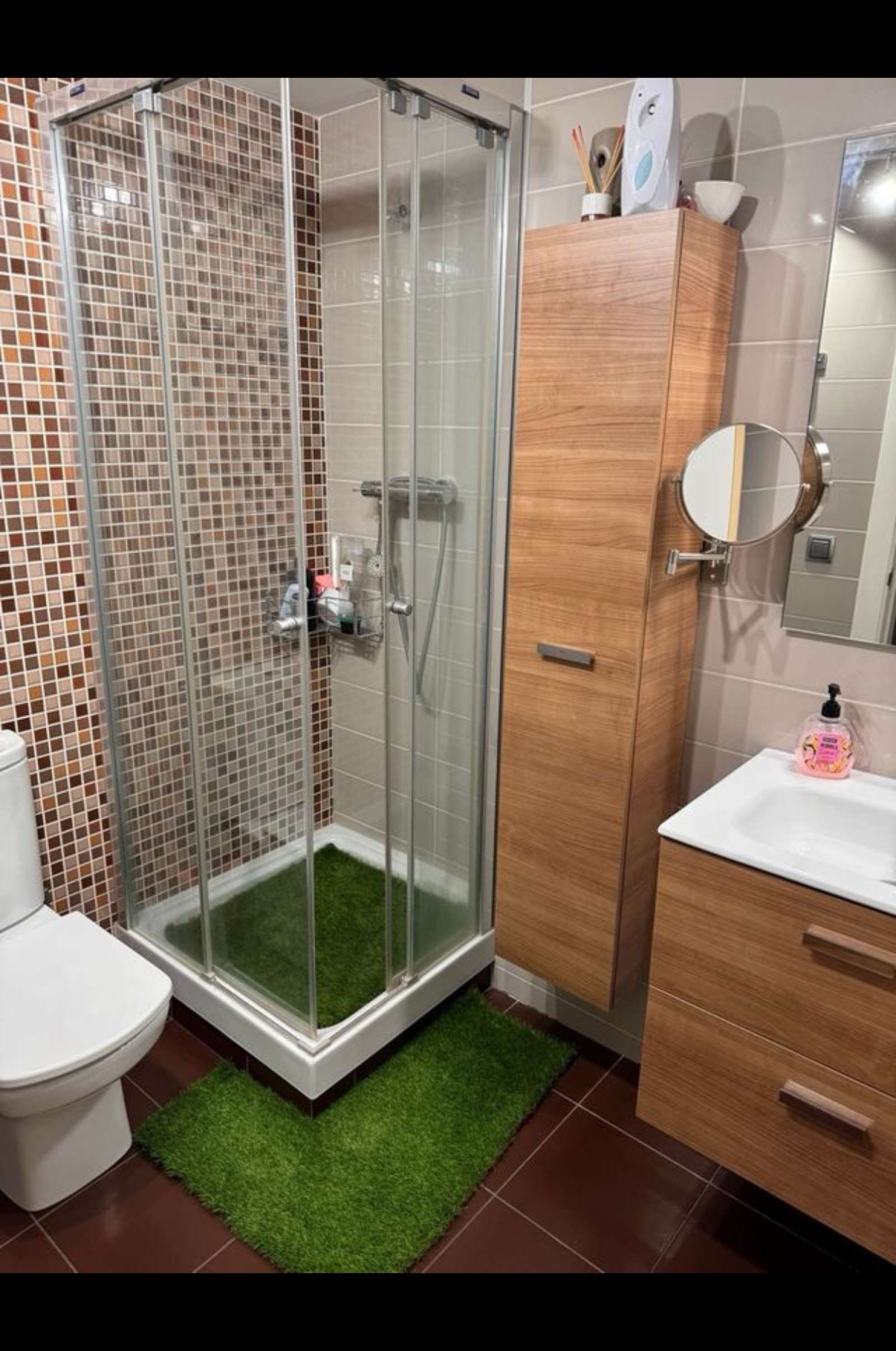 Bathroom of Flat to share in Sant Adrià de Besòs  with Air Conditioner and Terrace