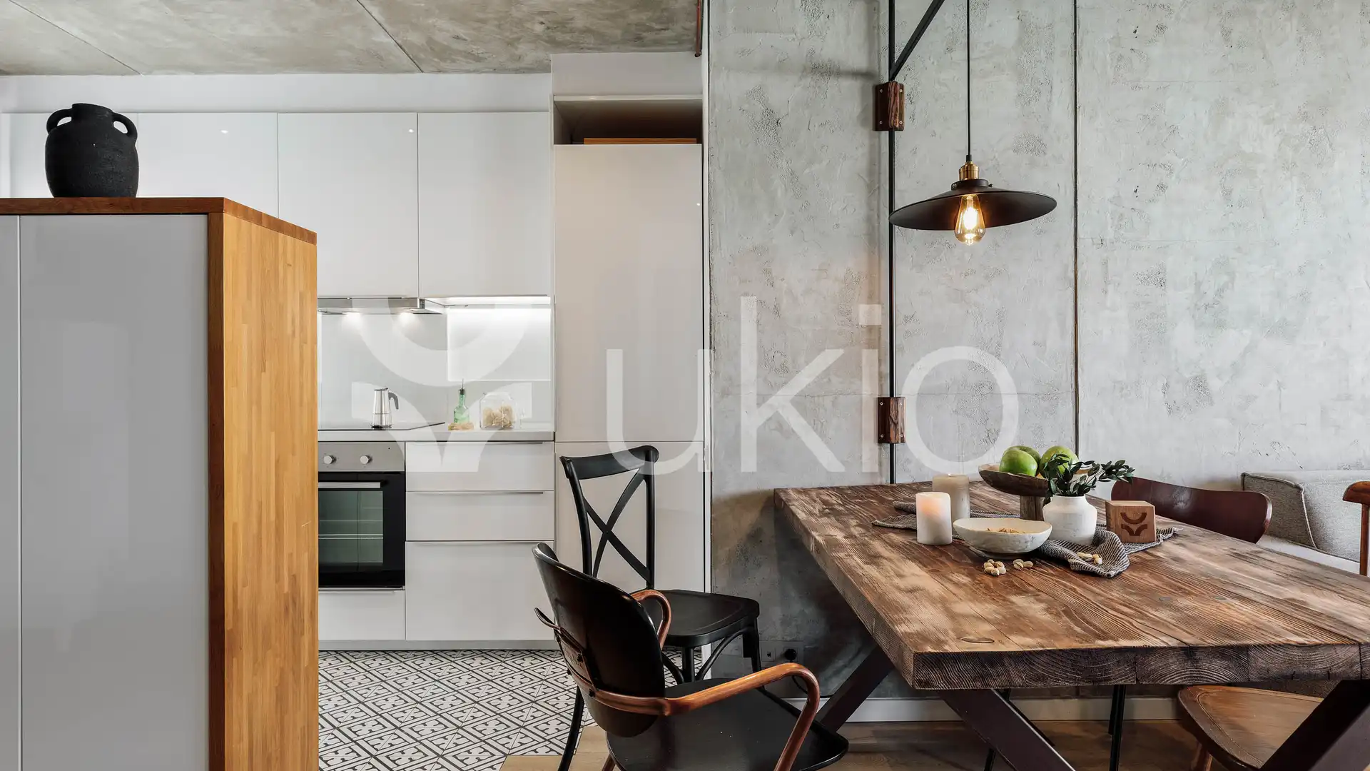 Kitchen of Apartments for rent in  Barcelona Capital  with Air Conditioner, Heating and Terrace