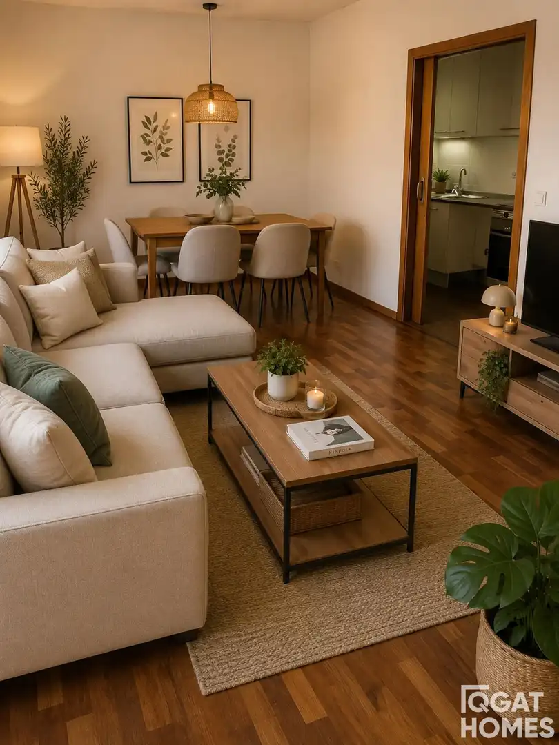 Sala de estar de Piso de alquiler en Sant Cugat del Vallès con Aire acondicionado, Calefacción y Terraza