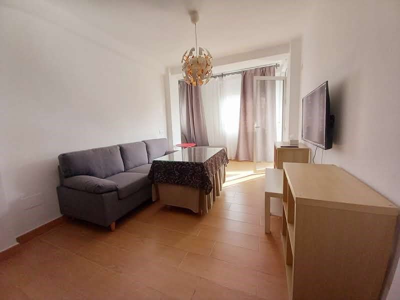 Sala d'estar de Pis de lloguer en Málaga Capital amb Aire condicionat, Terrassa i Moblat