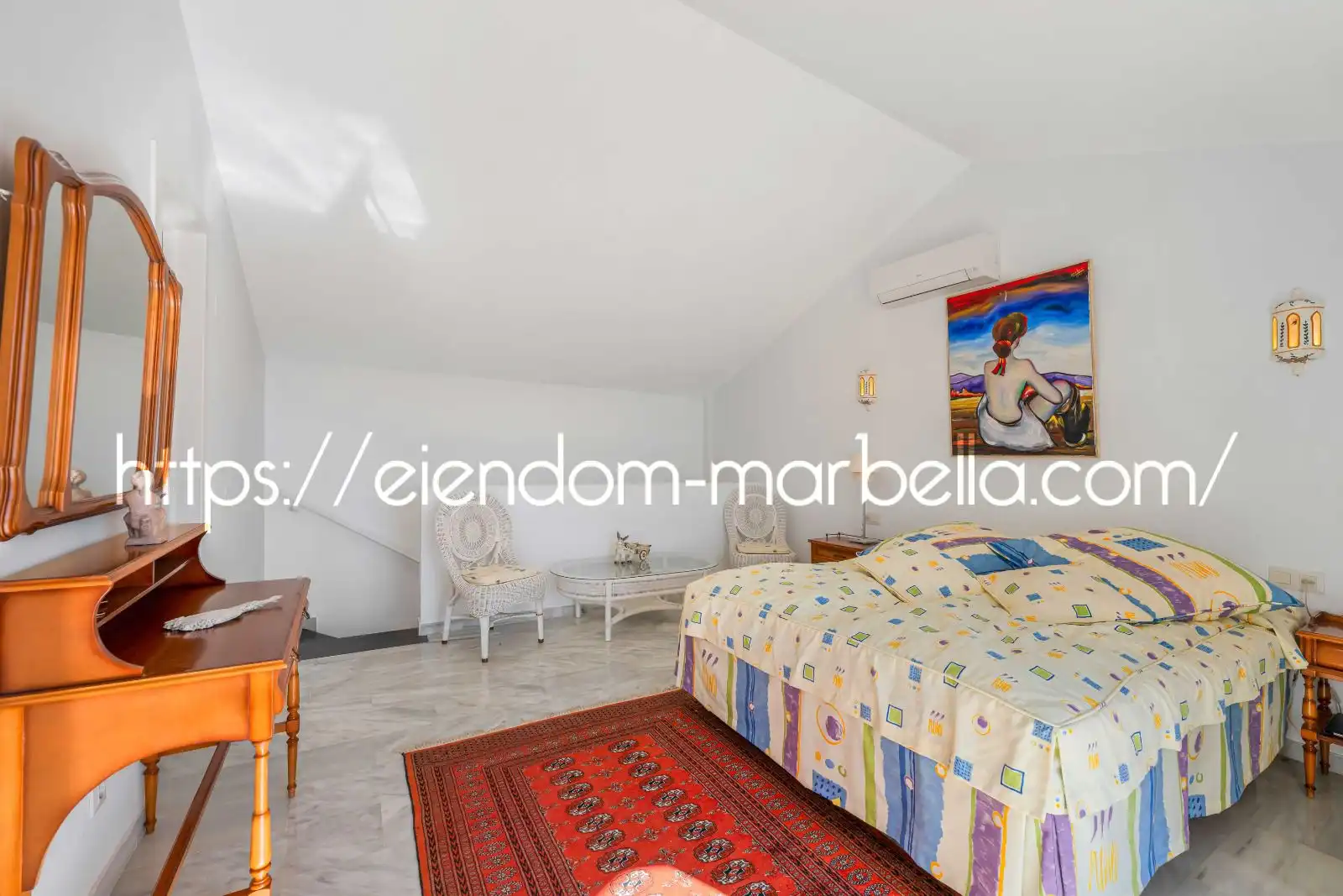 Schlafzimmer von Maisonette zum Verkauf in Mijas mit Klimaanlage, Terrasse und Möbliert